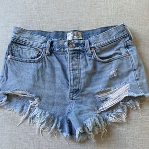 We the Free cut off denim shorts